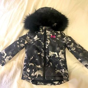 Under Armour Girls Laila Printed Jacket - Black, 2T